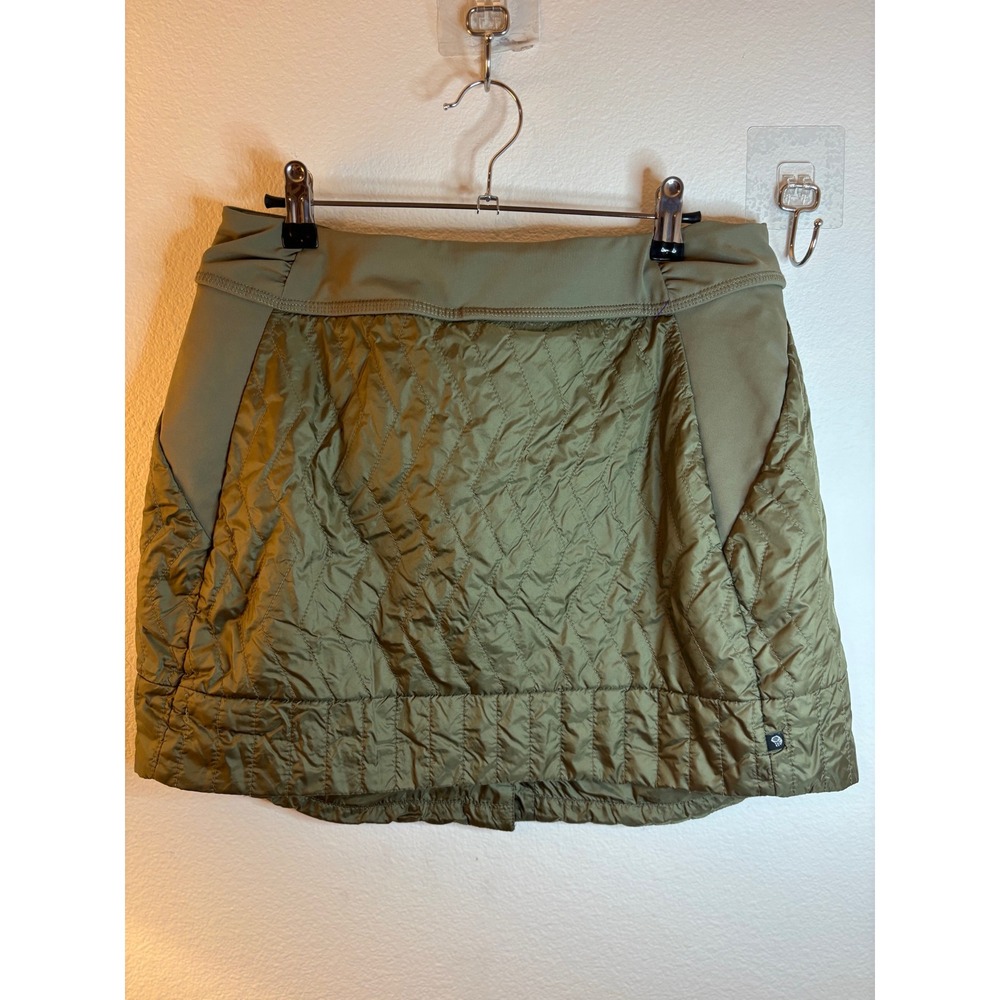 Mountain Hardwear‎ Womens Quilted Insulated Mini Skirt Olive Green Size Large